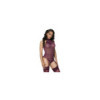 Body bordeaux avec porte jarretelles 